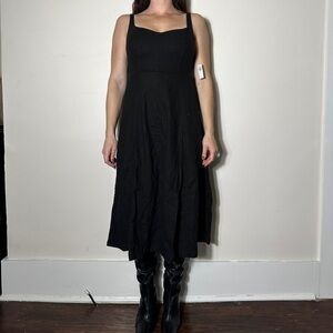 Old Navy Black Midi Dress Size Small NWT